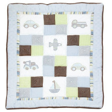 Patchwork Baby Quilt with Ship Car Plain Patterns for Baby Boy Very Cool